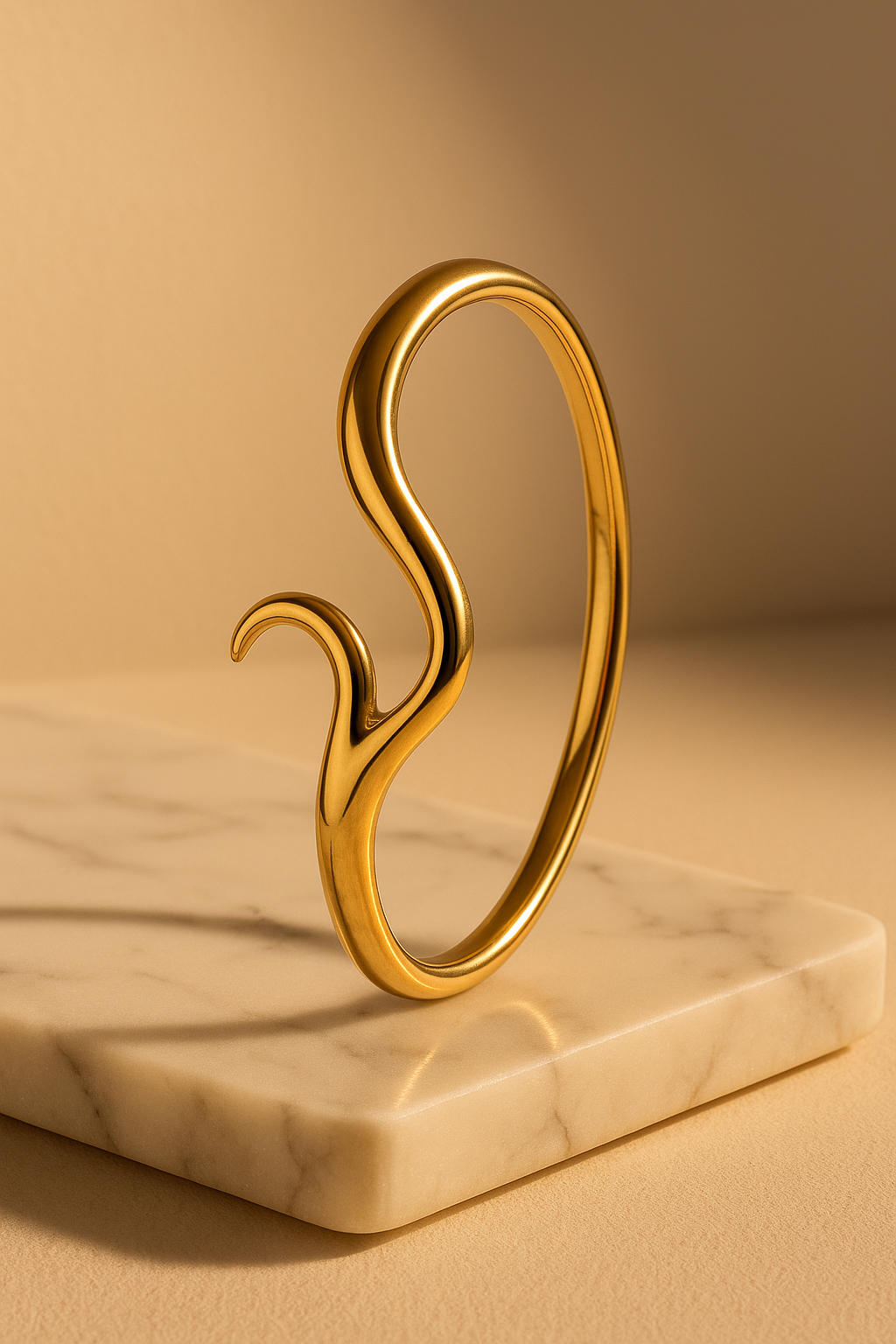 Serpentine Gold Bangle